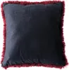 Kissen - 50 x 50 cm - Rot - Schwarz - Polyester - Velours - Produktbild-Vorschau 4