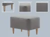 Bequemer Polsterhocker für Relaxsessel | grau | XDREAM | Produktbild-Vorschau 2