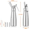 500ml sahnespender, Sahnesyphon Aluminium mit 3 Edelstahl Produktbild-Vorschau 2
