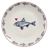 Clayre & Eef Frühstücksteller Ø 20 cm Weiß Blau Porzellan Produktbild-Vorschau 1
