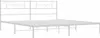 vidaXL Bettgestell mit Kopfteil Metall Weiß 200x200 cm Produktbild-Vorschau 3