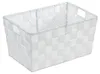 WENKO Úložný kôš ADRIA S Biely policový box Organizér Náhľad obrázku produktu 1