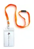 1x Ausweis-Set Ausweisset Umhängeband ORANGE Lanyard Produktbild-Vorschau 2