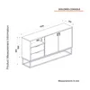 Sideboard Dolores mit 2 Türen und 2 Schubladen in Anthrazit Produktbild-Vorschau 8