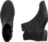 A top-down view and a side view of a black ankle boot. Náhled obrázku produktu
