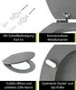 Collage of images showing features of a toilet seat. Produktbild-Vorschau
