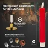 Stabkerzen LED mit Timer ROT 4 Stück ROT indoor - 6 Stunden Produktbild-Vorschau 5