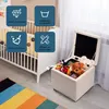 Stolička s úložným prostorem, sedací kostka ze dřeva Náhled obrázku produktu 2