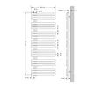 LuxeBath Designový kúpeľňový radiátor, 600x1600 mm, biely, Náhľad obrázku produktu 7