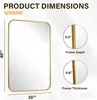 Specchio da bagno 30'' x 40'' con cornice in alluminio per Anteprima dell’immagine prodotto 2