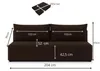 Sofello Sofa LUNO boucle mit Schlaffunktion Braun – Moderne Produktbild-Vorschau 7