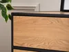 Schmale Kommode MAIRA – Eiche/Schwarz Produktbild-Vorschau 9