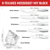 KAZUSHI Messerblock mit Messer 6-teilig, Weiß Scharfe Produktbild-Vorschau 2