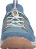 Das Bild zeigt einen flachen Schuh in der Farbe Hellblau der von der Seite betrachtet wird. Die Oberflächenstruktur des Schuhs und die formschöne Silhouette sind deutlich zu erkennen. Podgląd zdjęcia produktu
