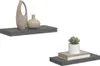 vidaXL Schweberegale 2 Stk. Hochglanz-Grau 50x23x3,8 cm MDF Produktbild-Vorschau 5