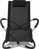 vidaXL Sonnenliege Geometrisch Outdoor Stahl Schwarz und Produktbild-Vorschau 2
