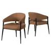 WISFOR Sedia da pranzo ergonomica (2 sedie) con schienale e Anteprima dell’immagine prodotto 1