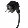 Close-up of a black electrical plug and cable. Podgląd zdjęcia produktu