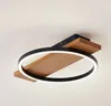 Lindby LED-Deckenlampe Galad, schwarz, Holz, 30 cm, dimmbar Produktbild-Vorschau 2