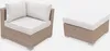Salotto da giardino in resina intrecciata, 5 posti, Beige Anteprima dell’immagine prodotto 3