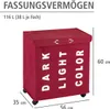 WENKO Wäsche Sammler TRIVO rot 116 L Korb Fächer Sack Produktbild-Vorschau 4