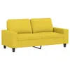 vidaXL 2-Sitzer-Sofa Hellgelb 140 cm Stoff Produktbild-Vorschau 1