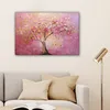MuchoWow® - Leinwandbilder - Baum - Rosa - Gold - Modern, Produktbild-Vorschau 6