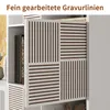 Scaffale a cubi UnboxG bianco avorio 125x30x60 cm con linee Anteprima dell’immagine prodotto 3
