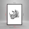 Gerahmtes Poster - Schwarzer Rahmen - Nashorn Porträt Produktbild-Vorschau 5