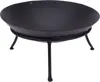 A black metal fire pit on a stand, photographed against a white background. Produktbild-Vorschau