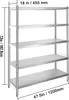 SucceBuy Regál 48x18,5 palce, pětiúrovňové nastavitelné Náhled obrázku produktu 8