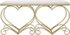 Banc Panca 105 x 51.5 x 37.5 cm Métal MDF Polyester Or Voir les images du produit 1