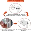 4 Set Fenstergriff abschließbar Aluminium Fensterschloss Produktbild-Vorschau 9