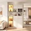 Merax Vitrine mit LED, Hochschrank mit 6 Türen und 2 Produktbild-Vorschau 12