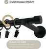 Techno 160 cm Einzelne Gardinenstange Schwarz 19 mm aus Produktbild-Vorschau 4