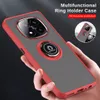 A hand holding a red and gray phone case with a ring holder. Produktbild-Vorschau