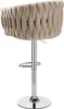 Cofton Barhocker chrom beige Samt drehbar 360° Produktbild-Vorschau 8