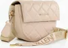 A beige quilted handbag with a gold logo and strap is shown against a white background. Anteprima dell’immagine prodotto
