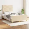 The Living Store Bettgestell mit Kopfteil Creme 120x190 cm Produktbild-Vorschau 4