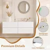 COSTWAY, set di 2 comodini da parete con 2 cassetti, Anteprima dell’immagine prodotto 6