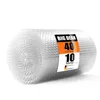 A roll of bubble wrap is shown on a white background with a label indicating its dimensions and brand. Produktbild-Vorschau