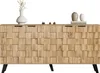 MODFU Buffet en Bois Naturel, 4 Portes, 160,5x35,5x78 cm, Voir les images du produit 10