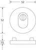 Technical drawing of a door lock cylinder guard with dimensions. Produktbild-Vorschau