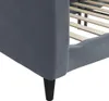 vidaXL Denná posteľ tmavosivá 90x200 cm zamat Náhľad obrázku produktu 6