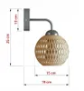 Lampa ścienna Luxolar w stylu boho E27 60W - z ręcznie Podgląd zdjęcia produktu 2