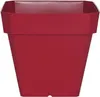 A red square planter pot is shown against a white background. Voir les images du produit