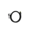 A black hose with silver and gold fittings, coiled on a white background. Produktbild-Vorschau