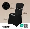 DETEX® 6x Housse de chaise anthracite tissu stretch opaque Voir les images du produit 2