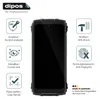 A smartphone is shown in the center, surrounded by icons and text describing its features. Produktbild-Vorschau