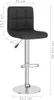 vidaXL Barhocker Schwarz Stoff Produktbild-Vorschau 8